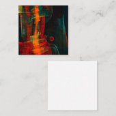 Water Sinaasappel Rood Blauw Modern Abstract Kunst Informatiekaartje (Voorkant / Achterkant)