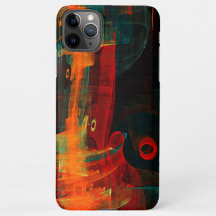 Water Sinaasappel Rood Blauw Modern Abstract Kunst iPhone 11Pro Max Hoesje