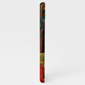 Water Sinaasappel Rood Blauw Modern Abstract Kunst iPhone Hoesje (Rechterkant)