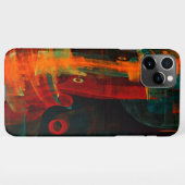 Water Sinaasappel Rood Blauw Modern Abstract Kunst iPhone Hoesje (Achterkant horizontaal)