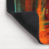 Water Sinaasappel Rood Blauw Modern Abstract Kunst Muismat (Hoek)