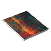 Water Sinaasappel Rood Blauw Modern Abstract Kunst Notitieblok (Schuin)