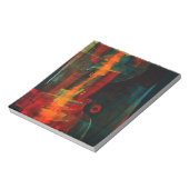 Water Sinaasappel Rood Blauw Modern Abstract Kunst Notitieblok (Linkerzijde)