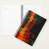 Water Sinaasappel Rood Blauw Modern Abstract Kunst Planner (Display)