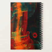 Water Sinaasappel Rood Blauw Modern Abstract Kunst Planner (Achterkant)