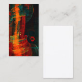 Water Sinaasappel Rood Blauw Modern Abstract Kunst Visitekaartje (Voorkant / Achterkant)