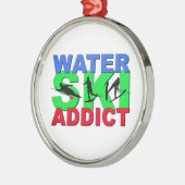 Water Ski Addict Metalen Ornament (Links)