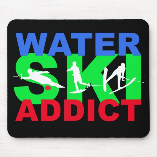 Water Ski Addict Mousepad Muismat (Voorkant)