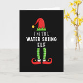 Water ski Elf Kerst Matching Familie Cadeau Kaart (Gele Bloem)