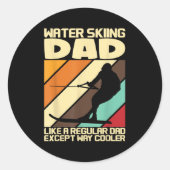Water Ski Fans Water Skiing Dad  Ronde Sticker (Voorkant)