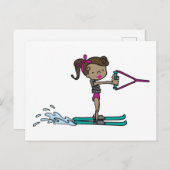 Water Ski Girl Briefkaart (Voorkant / Achterkant)