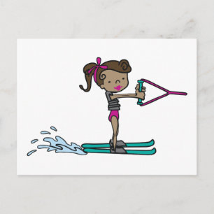 Water Ski Girl Briefkaart