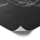 Water Ski Patent nr. 3 Meerhuiswandkunst Poster (Hoek)