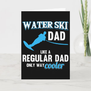 Water Ski Vader Als Een Gewone Vader Strand Atlete Kaart