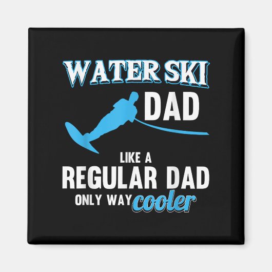 Water Ski Vader Als Een Gewone Vader Strand Atlete Magneet (Voorkant)