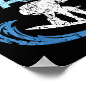 Water Ski Vader Water Skiën Beste Papa Ooit Vaders Poster (Hoek)
