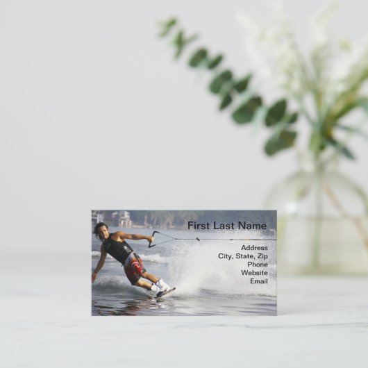 Water Ski Visitekaartje (Staand voorkant)