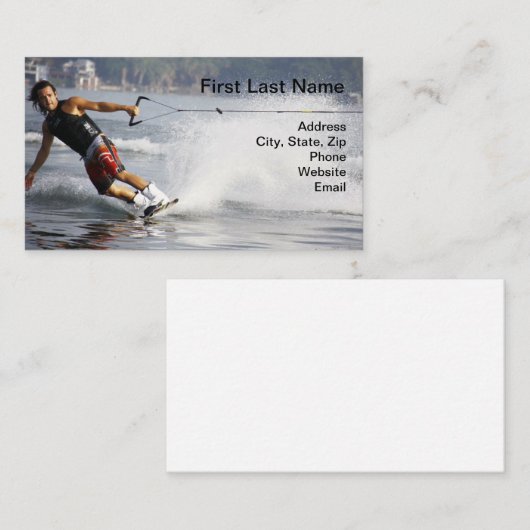 Water Ski Visitekaartje (Voorkant / Achterkant)