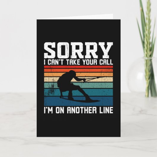 Water Skien Water Skier Sunset Kaart (Voorkant)