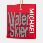 Water Skier Extraordinaire CUSTOM Keramisch Ornament (Links)