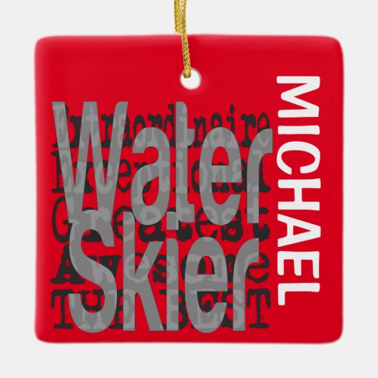 Water Skier Extraordinaire CUSTOM Keramisch Ornament (Voorkant)