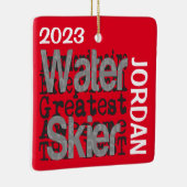 Water Skier Extraordinaire CUSTOM Keramisch Ornament (Rechts)