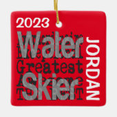 Water Skier Extraordinaire CUSTOM Keramisch Ornament (Voorkant)