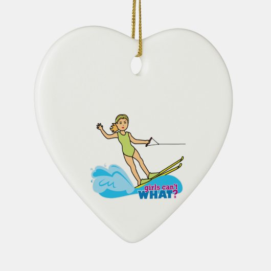 Water-Skier-Girl 2 Keramisch Ornament (Rechts)