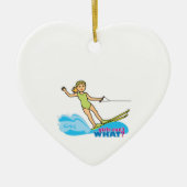Water-Skier-Girl 2 Keramisch Ornament (Voorkant)
