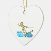 Water-Skier-Girl 2 Keramisch Ornament (Links)