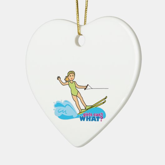 Water-Skier-Girl 2 Keramisch Ornament (Links)