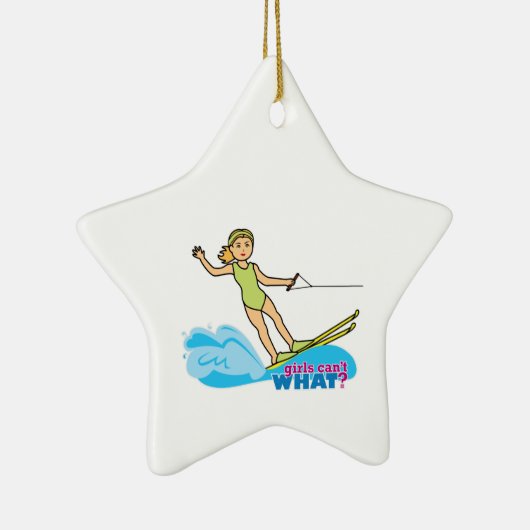 Water-Skier-Girl 2 Keramisch Ornament (Rechts)