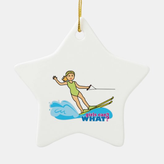 Water-Skier-Girl 2 Keramisch Ornament (Voorkant)