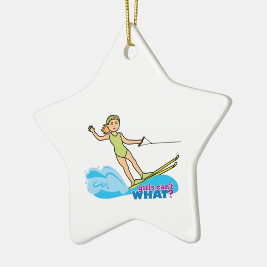 Water-Skier-Girl 2 Keramisch Ornament (Links)