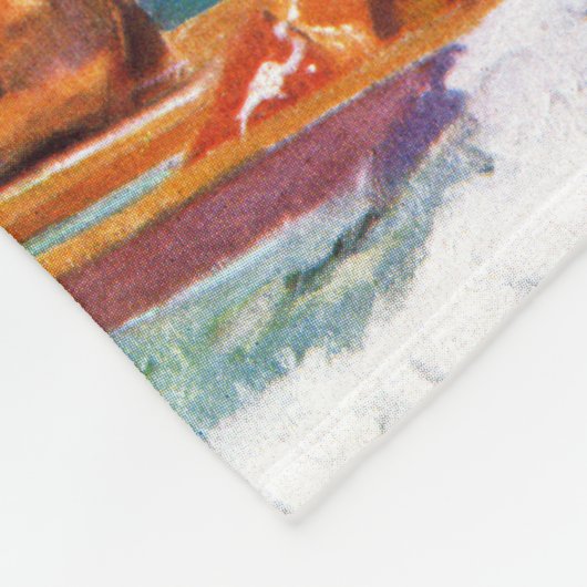 Water Skier van McClelland Barclay Fleece Deken (Hoek)