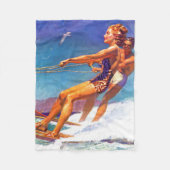 Water Skier van McClelland Barclay Fleece Deken (Voorkant)