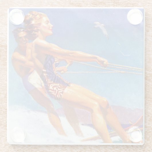 Water Skier van McClelland Barclay Glazen Onderzetter (Achterkant)