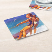 Water Skier van McClelland Barclay Kartonnen Onderzetters (Schuin)