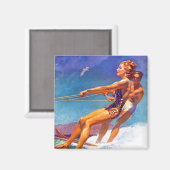 Water Skier van McClelland Barclay Magneet (Voorkant / Achterkant)