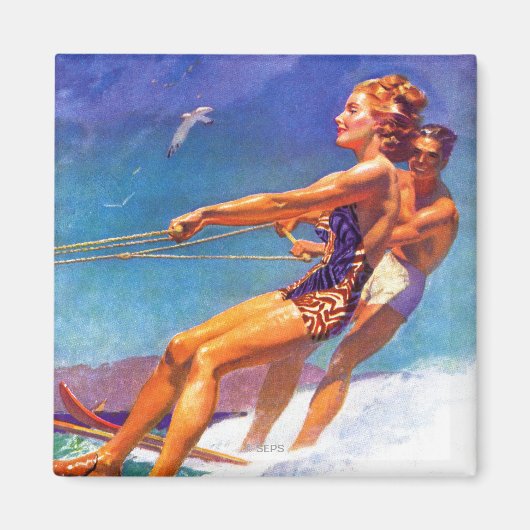Water Skier van McClelland Barclay Magneet (Voorkant)