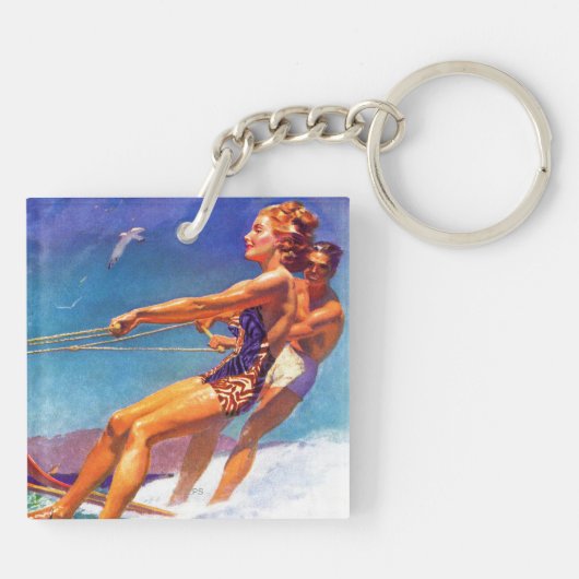 Water Skier van McClelland Barclay Sleutelhanger (Achterkant)