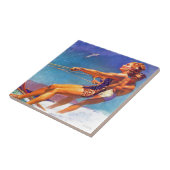 Water Skier van McClelland Barclay Tegeltje (Zijkant)