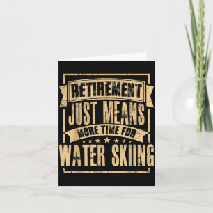 Water skiër waterski skien waterskiën gepensioneer kaart