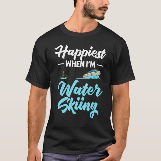 Water Skiing Boat Beginner Board Skier Waterski Tr T-shirt (Voorkant)