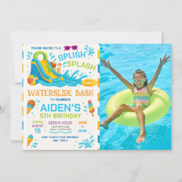 Water Slide Bash Bewerkbare Water Slide Foto Kaart