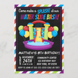 Water Slide Party uitnodiging Zomer Verjaardagsfee