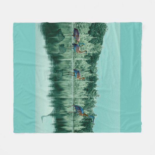 Water Song Fleece Deken (Voorkant (Horizontaal))