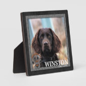 Water Spaniel Hondenrasmonument Fotoplaat (Voorkant)