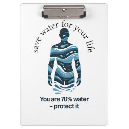 water sparen voor je leven klembord