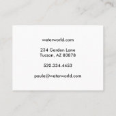 Water Sparkles Swimpool Service Fototoerisme Visitekaartje (Achterkant)